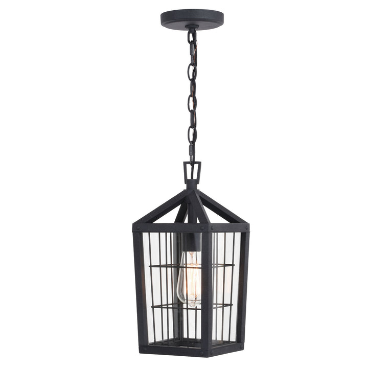 Vaxcel Lighting T0590 Gage One Light Outdoor Pendant Outdoor Black
