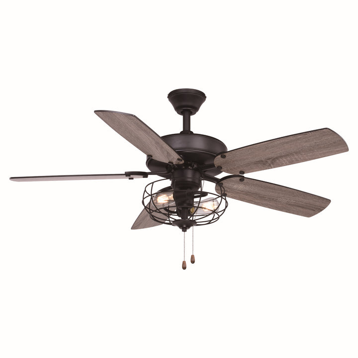 Vaxcel Reed F0099 Ceiling Fan - Matte Black, Dark Bronze-Driftwood/