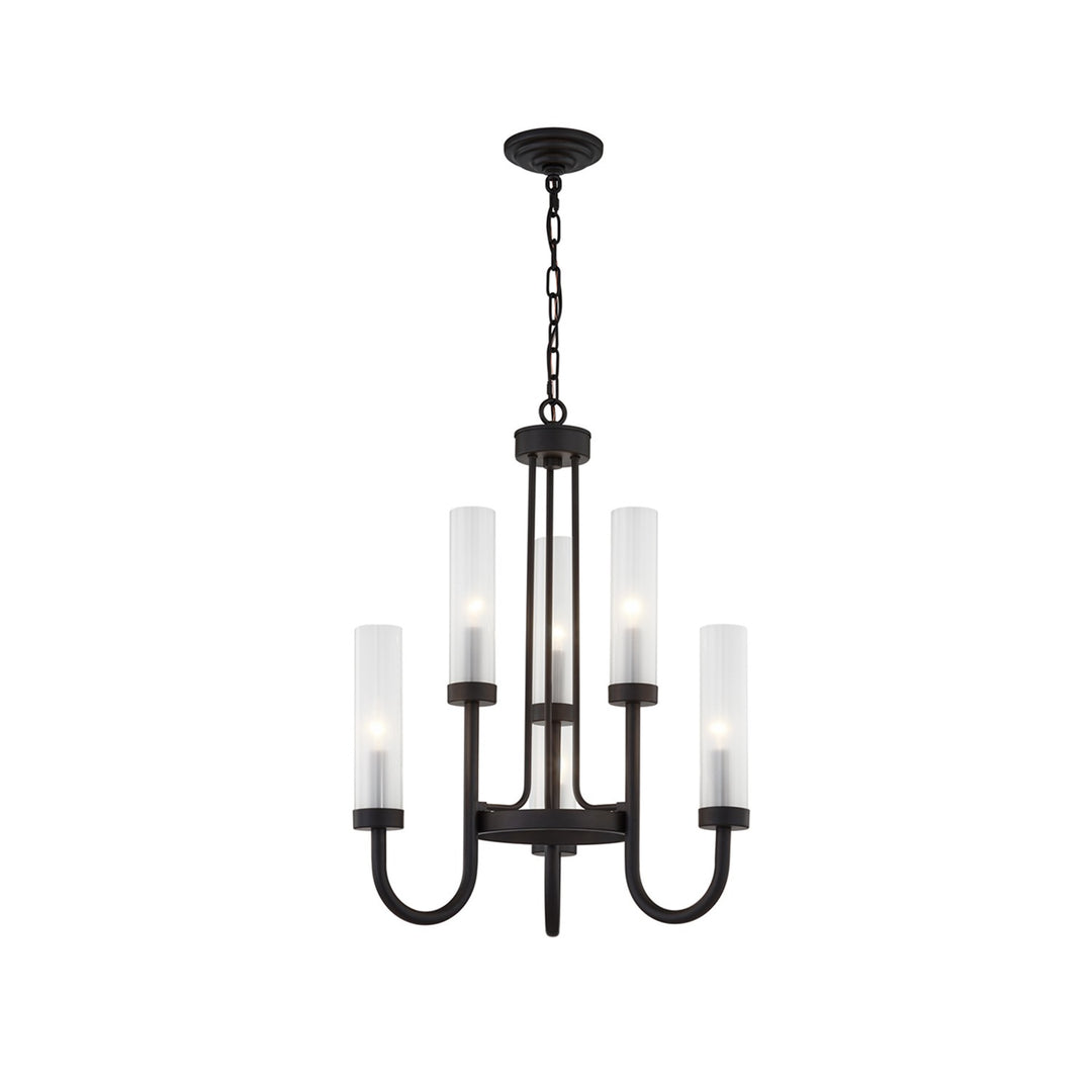 Justice Designs Anchor FSN-4343-CLFR-MBLK Chandelier Light - Matte Black