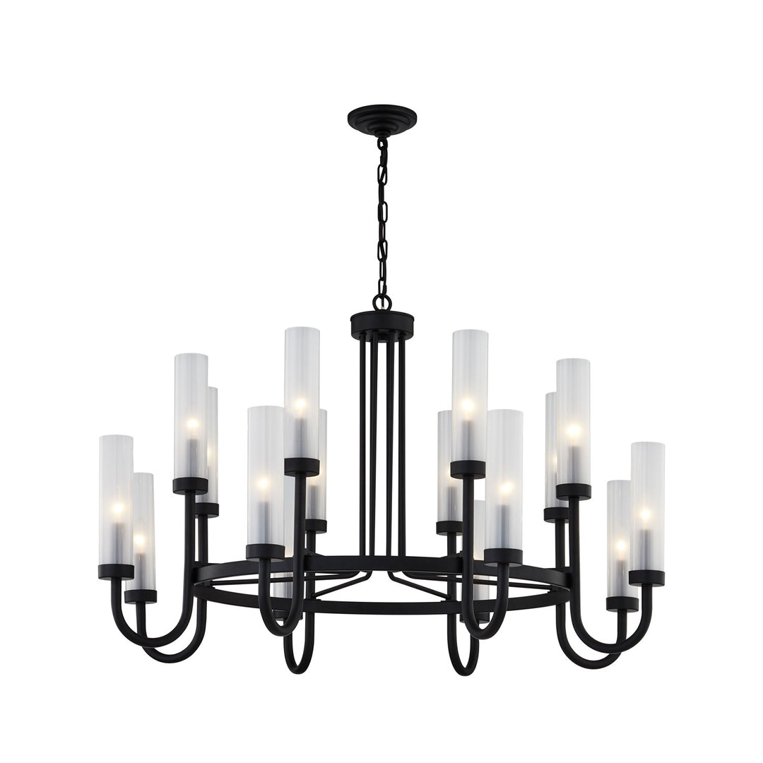 Justice Designs Anchor FSN-4345-CLFR-MBLK Chandelier Light - Matte Black