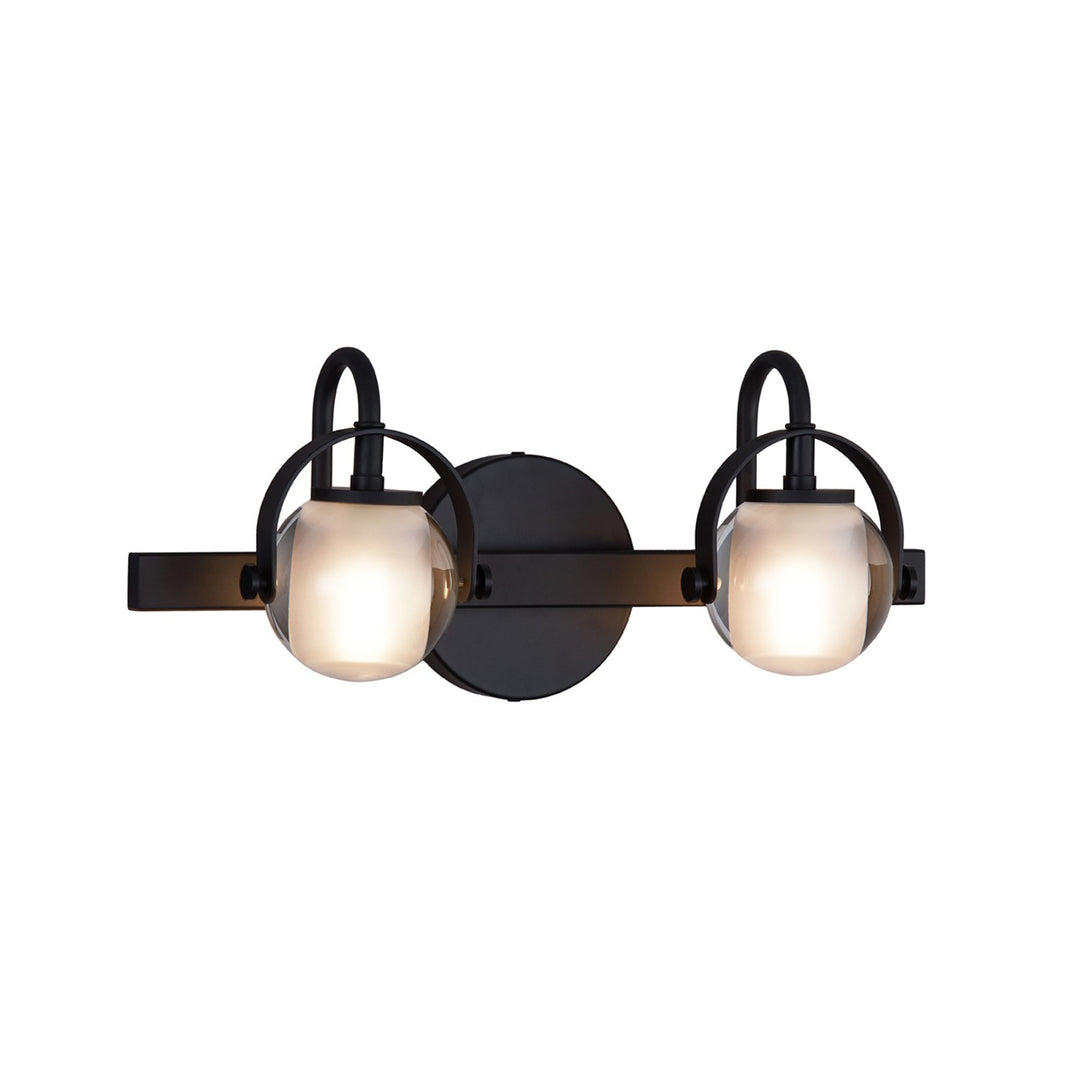 Justice Designs Conduit FSN-8062-CLOP-MBLK Bath Vanity Light 16 in. wide - Matte Black
