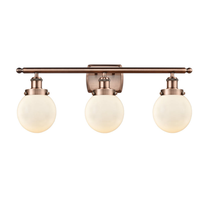 Innovations Ballston Urban 916-3W-AC-G201-6 Bath Vanity Light 26 in. wide - Antique Copper