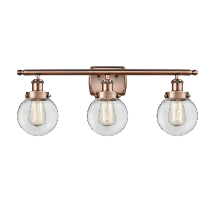 Innovations Ballston Urban 916-3W-AC-G202-6 Bath Vanity Light 26 in. wide - Antique Copper