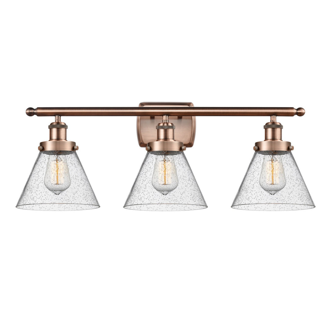 Innovations Ballston Urban 916-3W-AC-G44 Bath Vanity Light 28 in. wide - Antique Copper