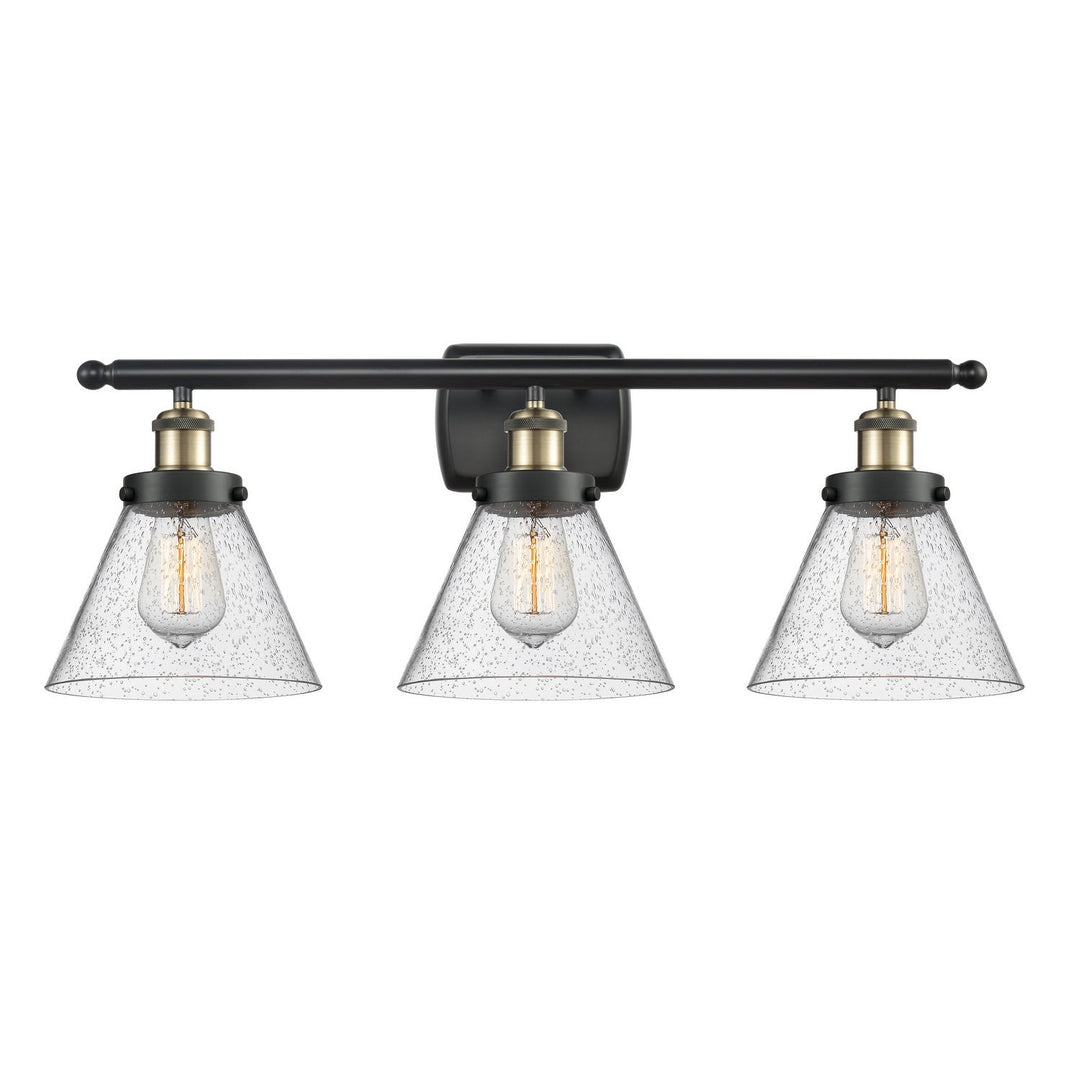 Innovations Ballston Urban 916-3W-BAB-G44-LED Bath Vanity Light 28 in. wide - Black Antique Brass