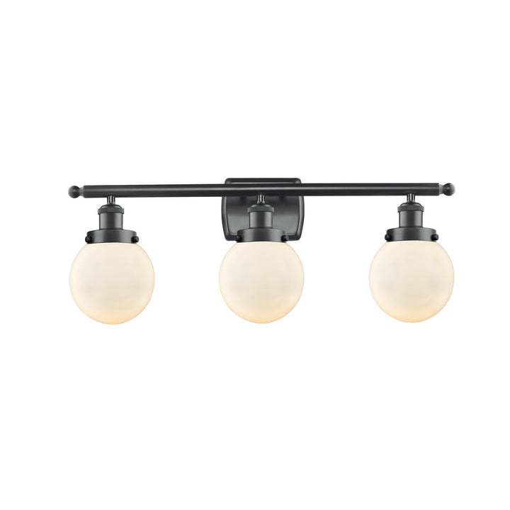 Innovations Ballston Urban 916-3W-BK-G201-6-LED Bath Vanity Light 26 in. wide - Matte Black
