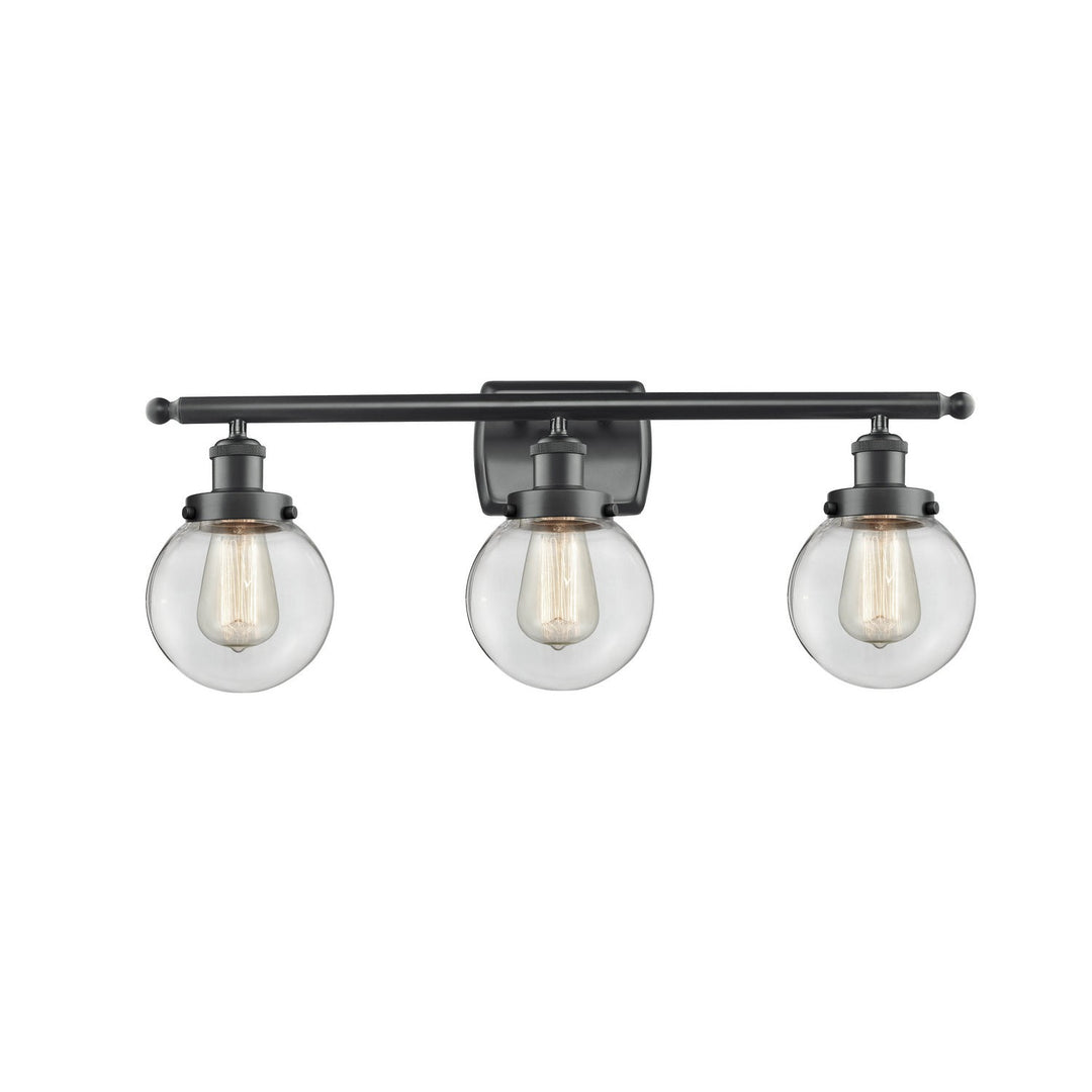 Innovations Ballston Urban 916-3W-BK-G202-6-LED Bath Vanity Light 26 in. wide - Matte Black