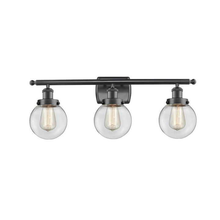 Innovations Ballston Urban 916-3W-BK-G202-6-LED Bath Vanity Light 26 in. wide - Matte Black