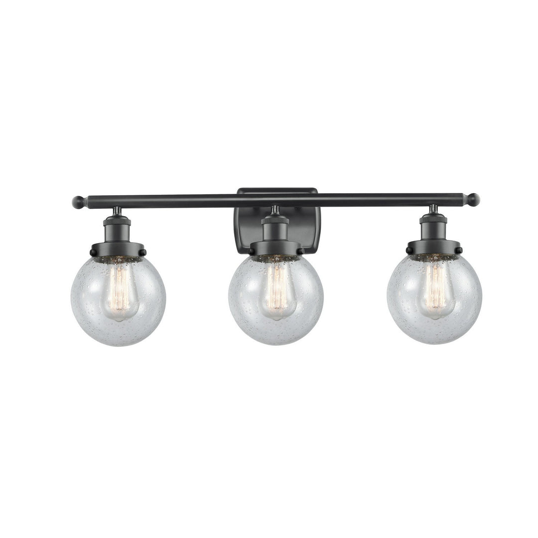 Innovations Ballston Urban 916-3W-BK-G204-6-LED Bath Vanity Light 26 in. wide - Matte Black