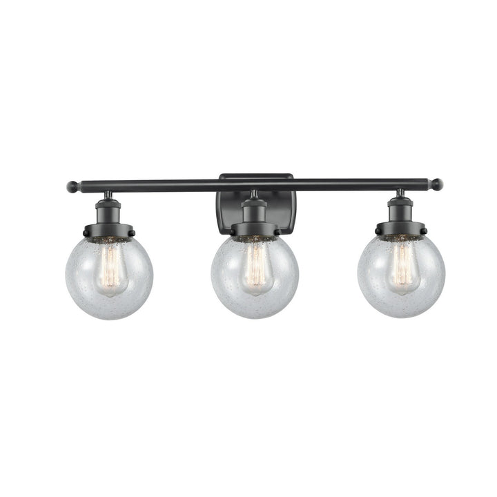 Innovations Ballston Urban 916-3W-BK-G204-6-LED Bath Vanity Light 26 in. wide - Matte Black