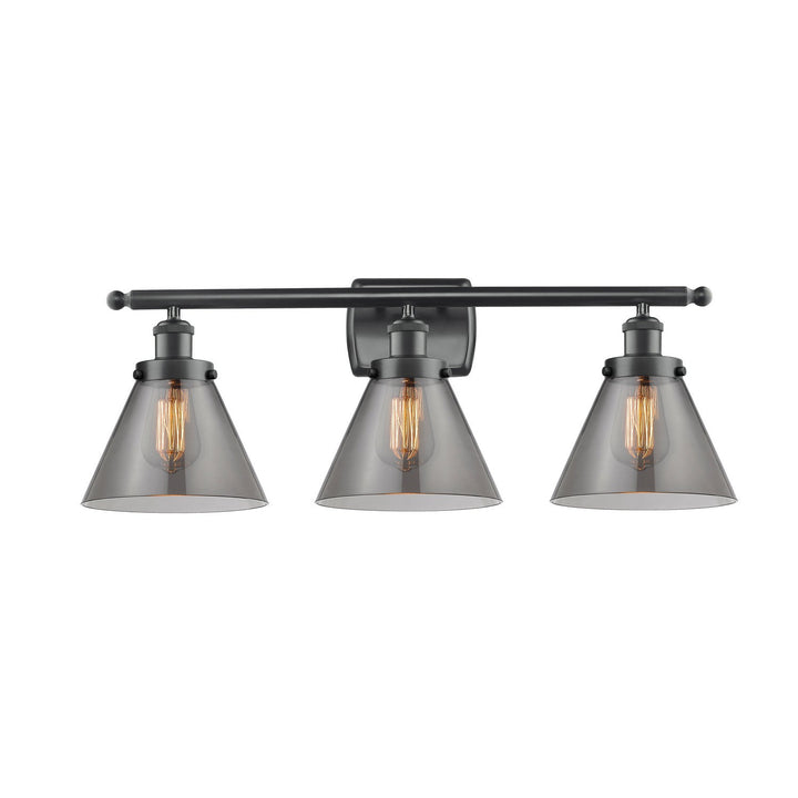 Innovations Ballston Urban 916-3W-BK-G43-LED Bath Vanity Light 28 in. wide - Matte Black