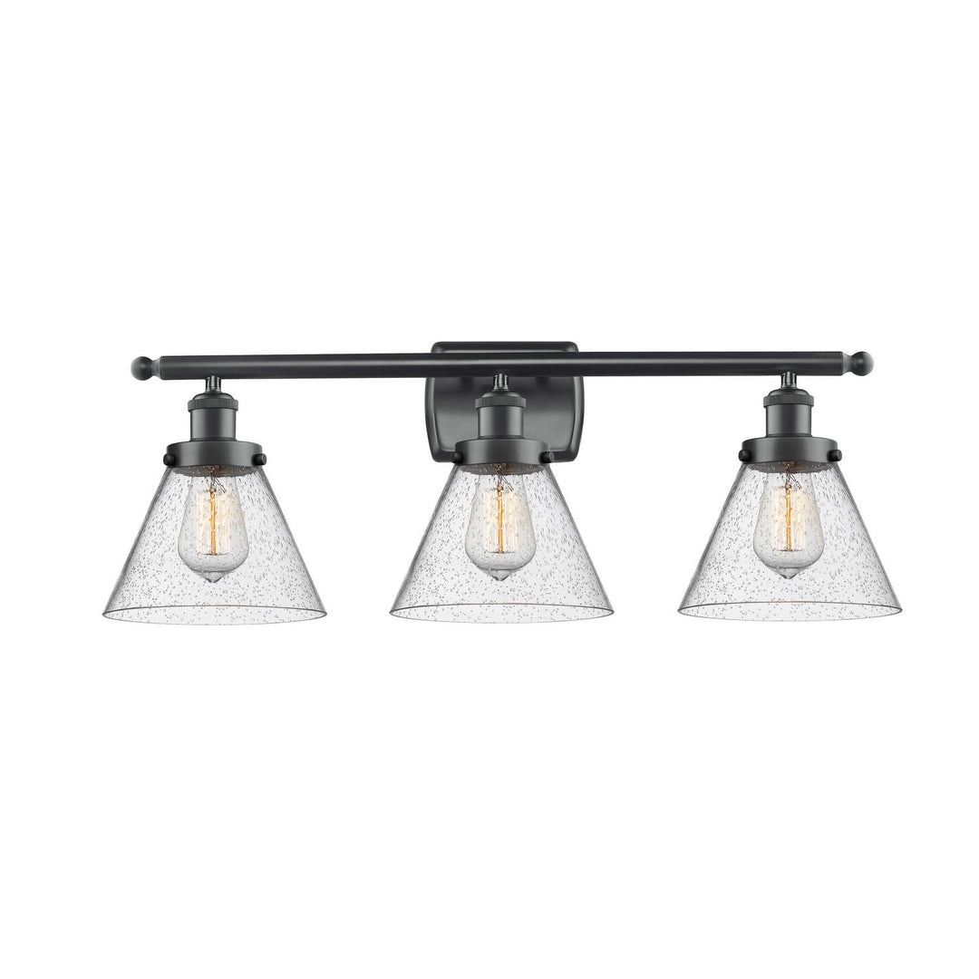 Innovations Ballston Urban 916-3W-BK-G44 Bath Vanity Light 28 in. wide - Matte Black