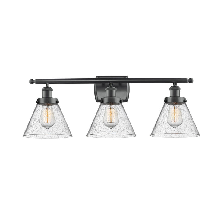 Innovations Ballston Urban 916-3W-BK-G44 Bath Vanity Light 28 in. wide - Matte Black