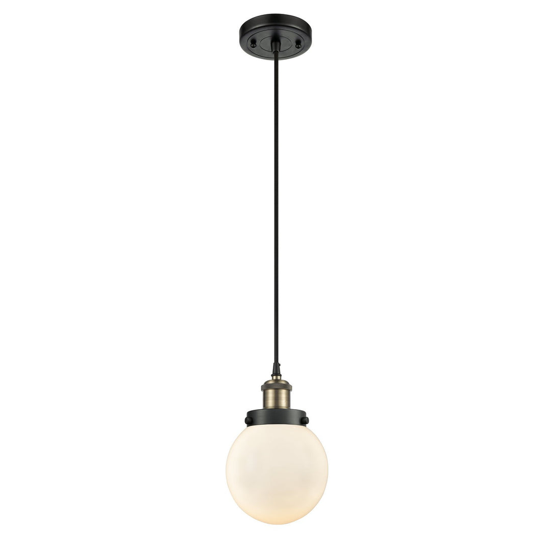 Innovations Ballston Urban 916-1P-BAB-G201-6 Pendant Light - Black Antique Brass