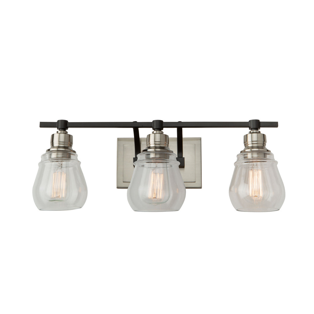 Artcraft Nelson AC11683NB Bath Vanity Light 22 in. wide - Black and Brushed Nickel