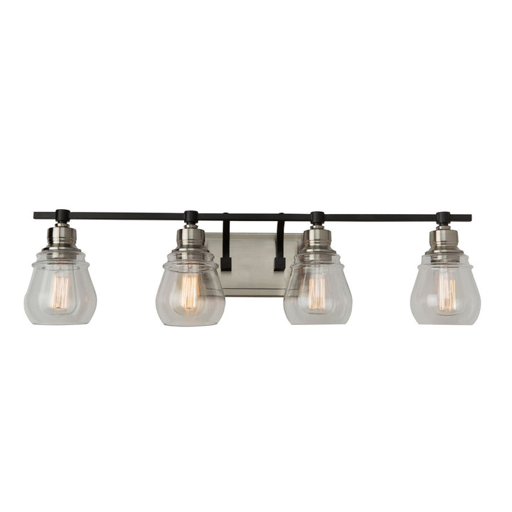 Artcraft Nelson AC11684NB Bath Vanity Light 32 in. wide - Black and Brushed Nickel