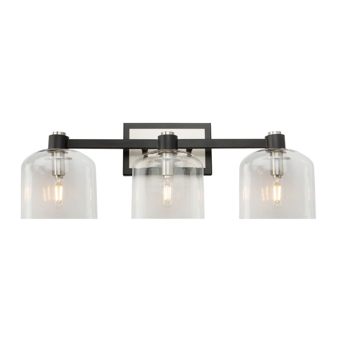 Artcraft Lyndon AC11693NB Bath Vanity Light 25 in. wide - Black and Brushed Nickel