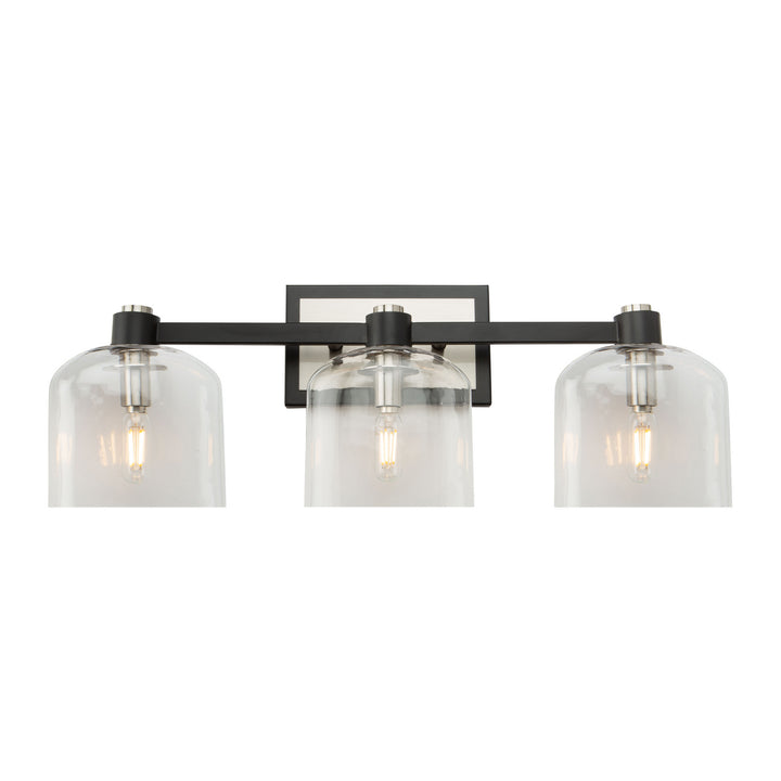 Artcraft Lyndon AC11693NB Bath Vanity Light 25 in. wide - Black and Brushed Nickel