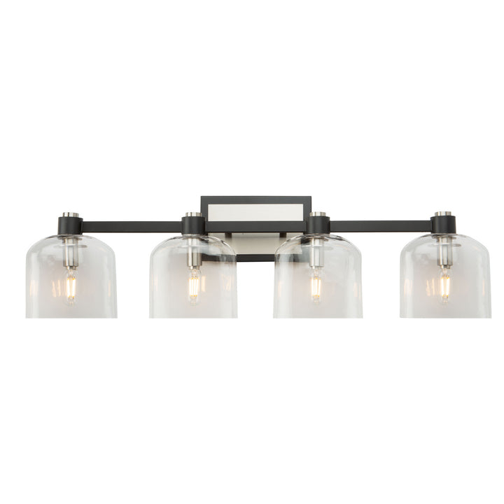Artcraft Lyndon AC11694NB Bath Vanity Light 32 in. wide - Black and Brushed Nickel