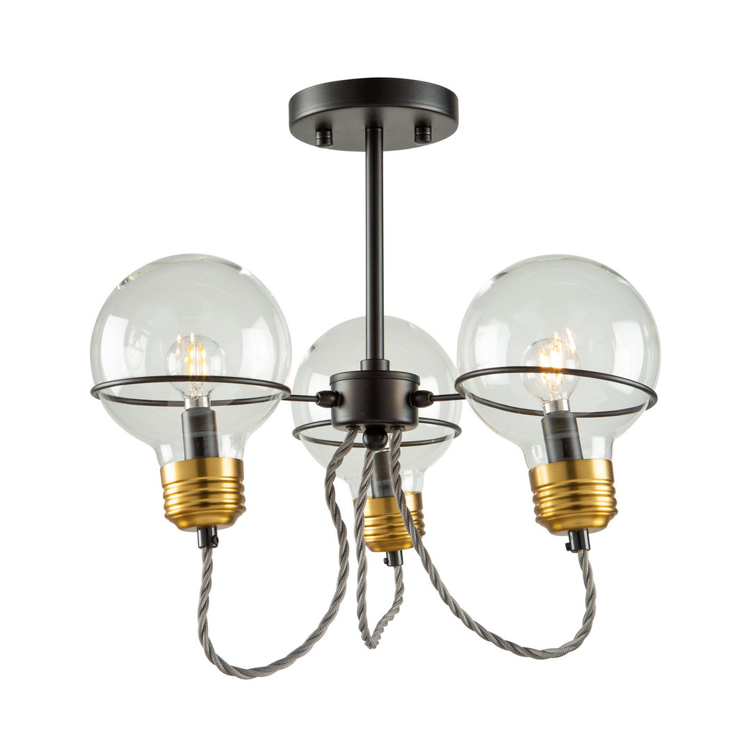 Artcraft Martina AC11723BK Chandelier Light - Black and Brushed Brass