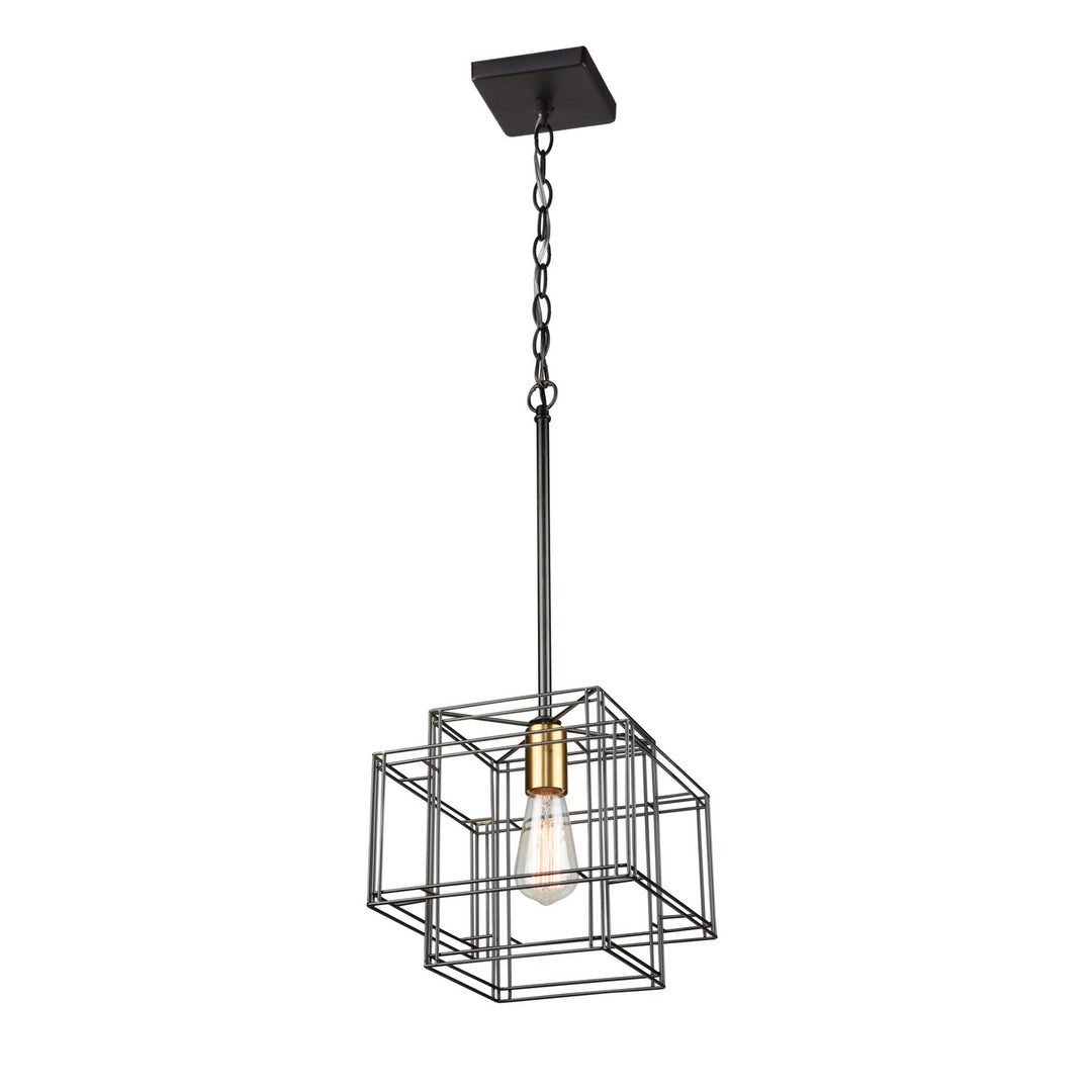 Artcraft Artisan AC11731BK Pendant Light - Black and Brushed Brass