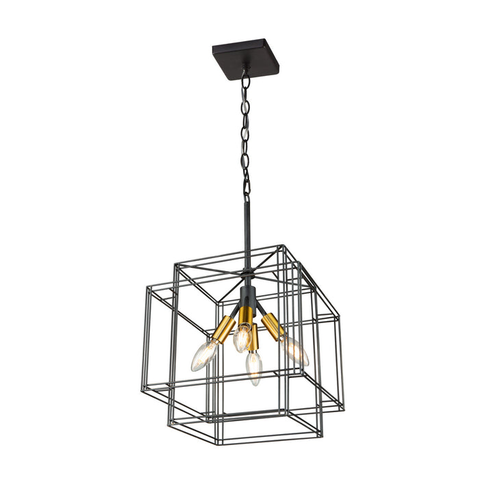 Artcraft Artisan AC11734BK Pendant Light - Black and Brushed Brass