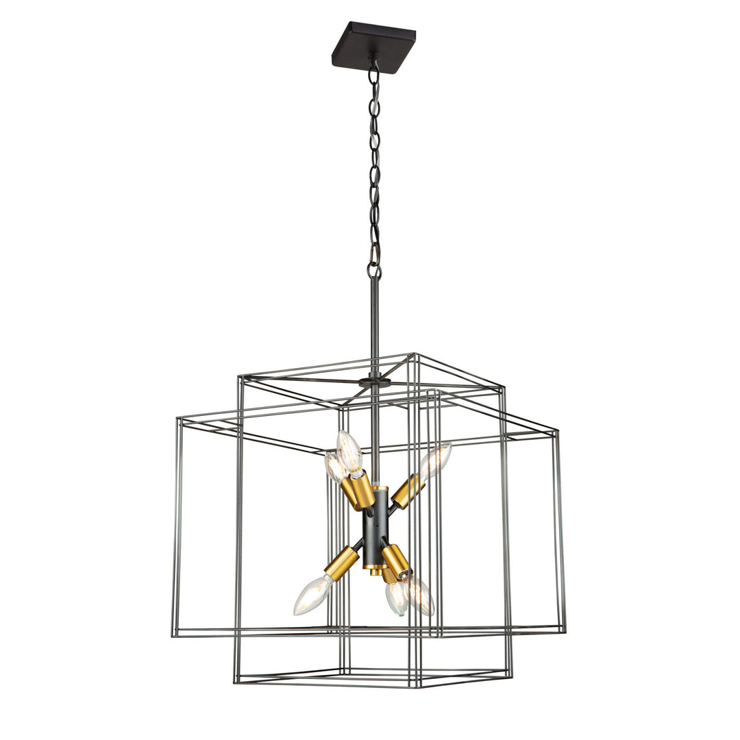 Artcraft Artisan AC11736BK Pendant Light - Black and Brushed Brass