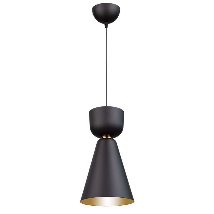 Artcraft Tempo SC13290BK Pendant Light - Matte Black and Brass