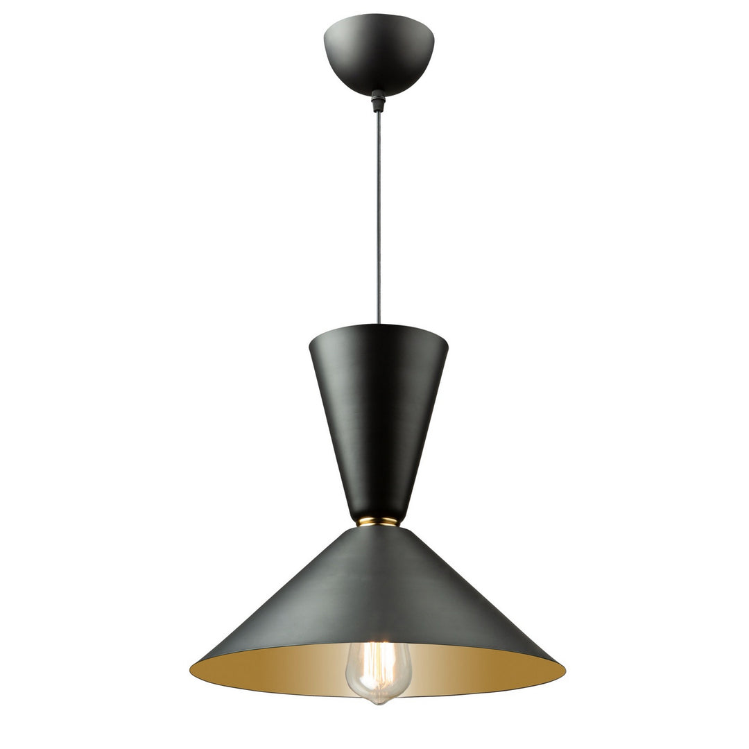 Artcraft Tempo SC13292BK Pendant Light - Matte Black and Brass