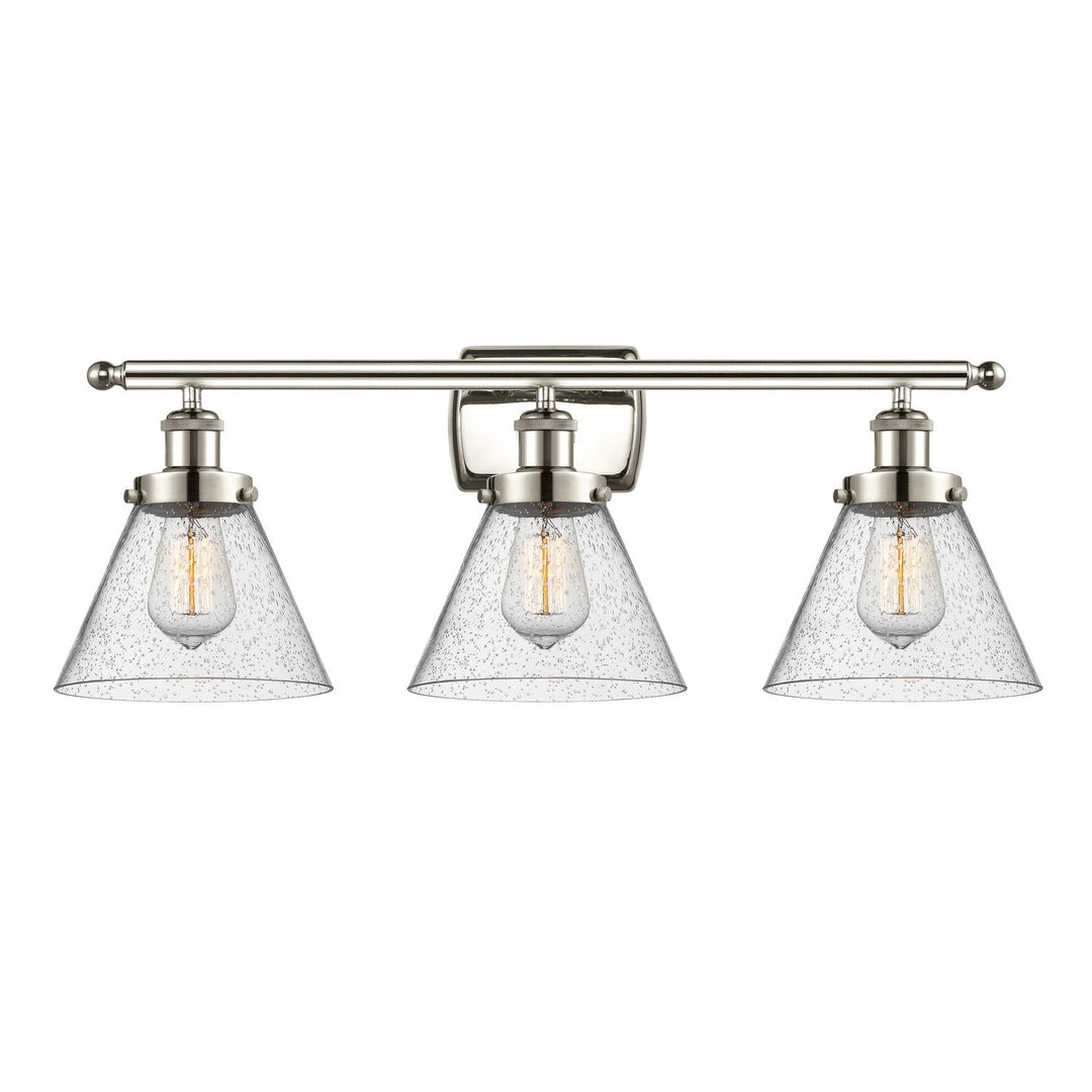 Innovations Ballston Urban 916-3W-PN-G44 Bath Vanity Light 28 in. wide - Polished Nickel