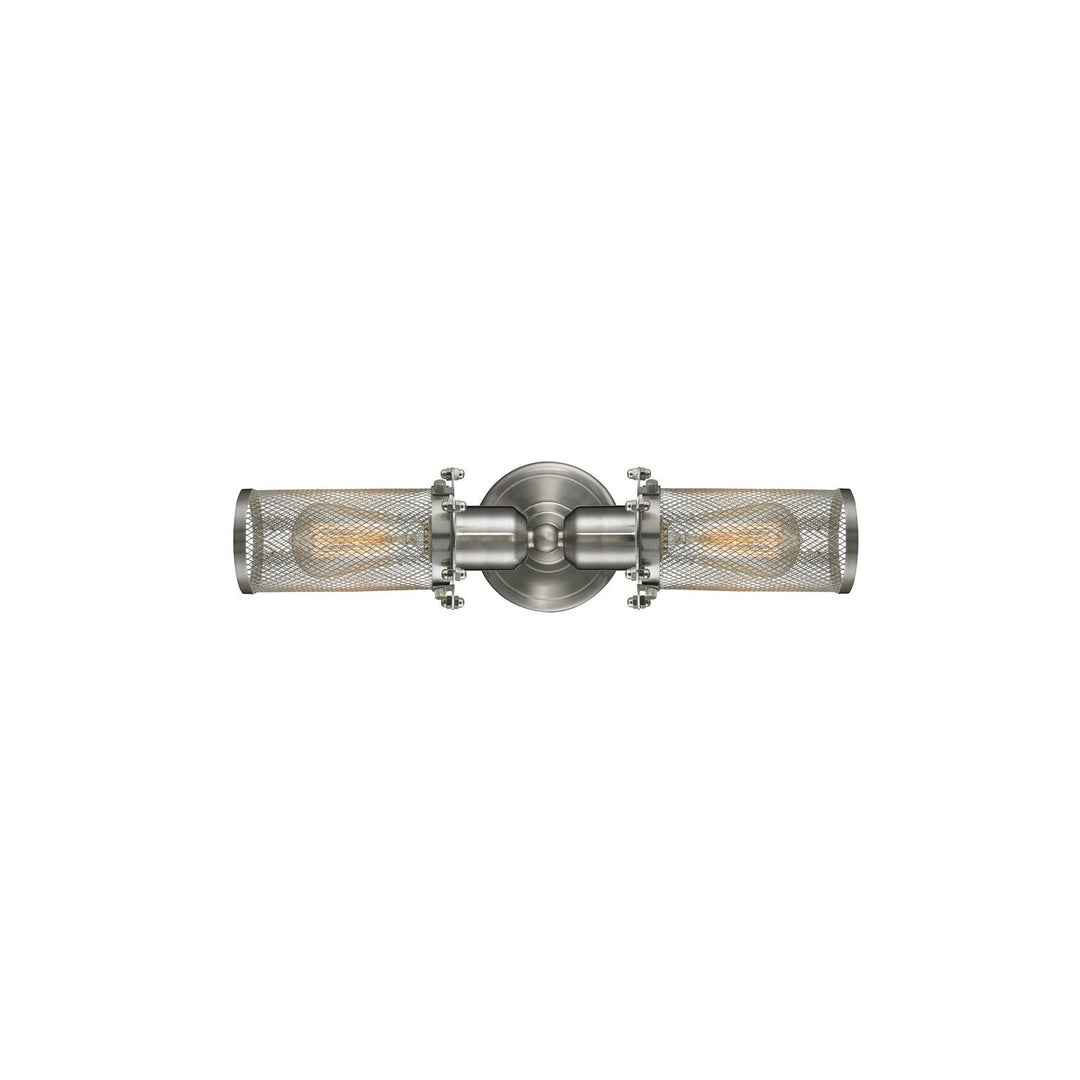 Innovations Austere 900-2W-SN-CE219-SN-LED Bath Vanity Light 19 in. wide - Brushed Satin Nickel