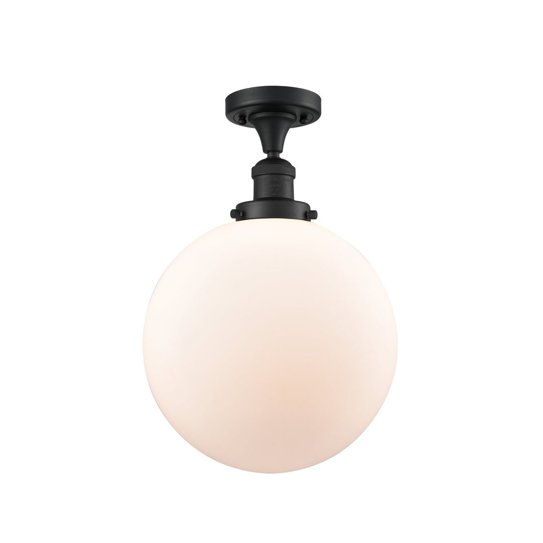 Innovations Franklin Restoration 517-1CH-BK-G201-12 Ceiling Light - Matte Black