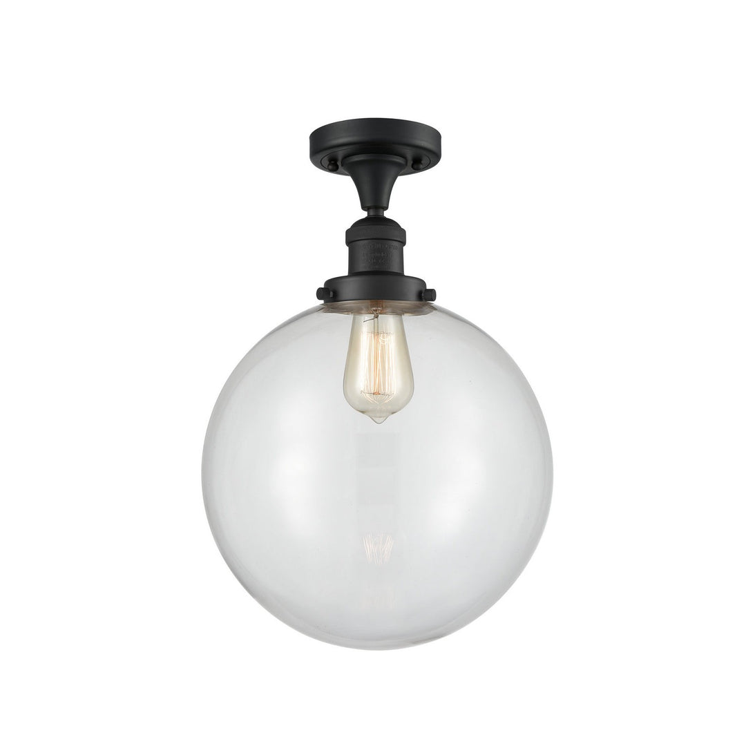 Innovations Franklin Restoration 517-1CH-BK-G202-12 Ceiling Light - Matte Black