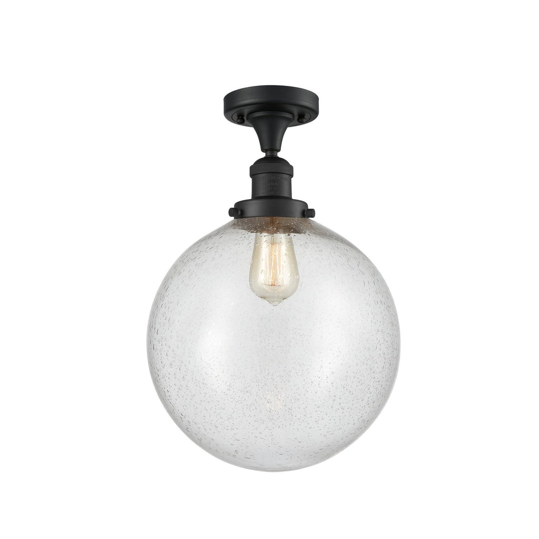 Innovations Franklin Restoration 517-1CH-BK-G204-12 Ceiling Light - Matte Black