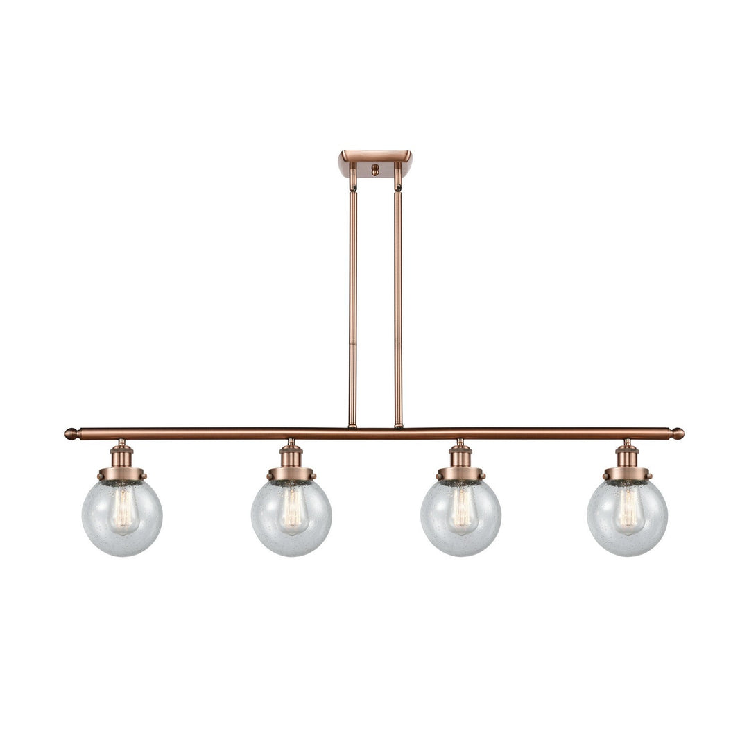 Innovations Ballston Urban 916-4I-AC-G204-6-LED Pendant Light - Antique Copper