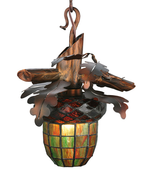 Meyda Tiffany Acorn Branch 114331 Pendant Light - Burnished Copper
