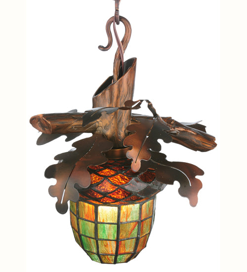 Meyda Tiffany Acorn Branch 114331 Pendant Light - Burnished Copper