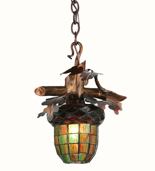 Meyda Tiffany Acorn Branch 114331 Pendant Light - Burnished Copper