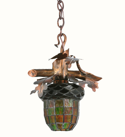 Meyda Tiffany Acorn Branch 114331 Pendant Light - Burnished Copper