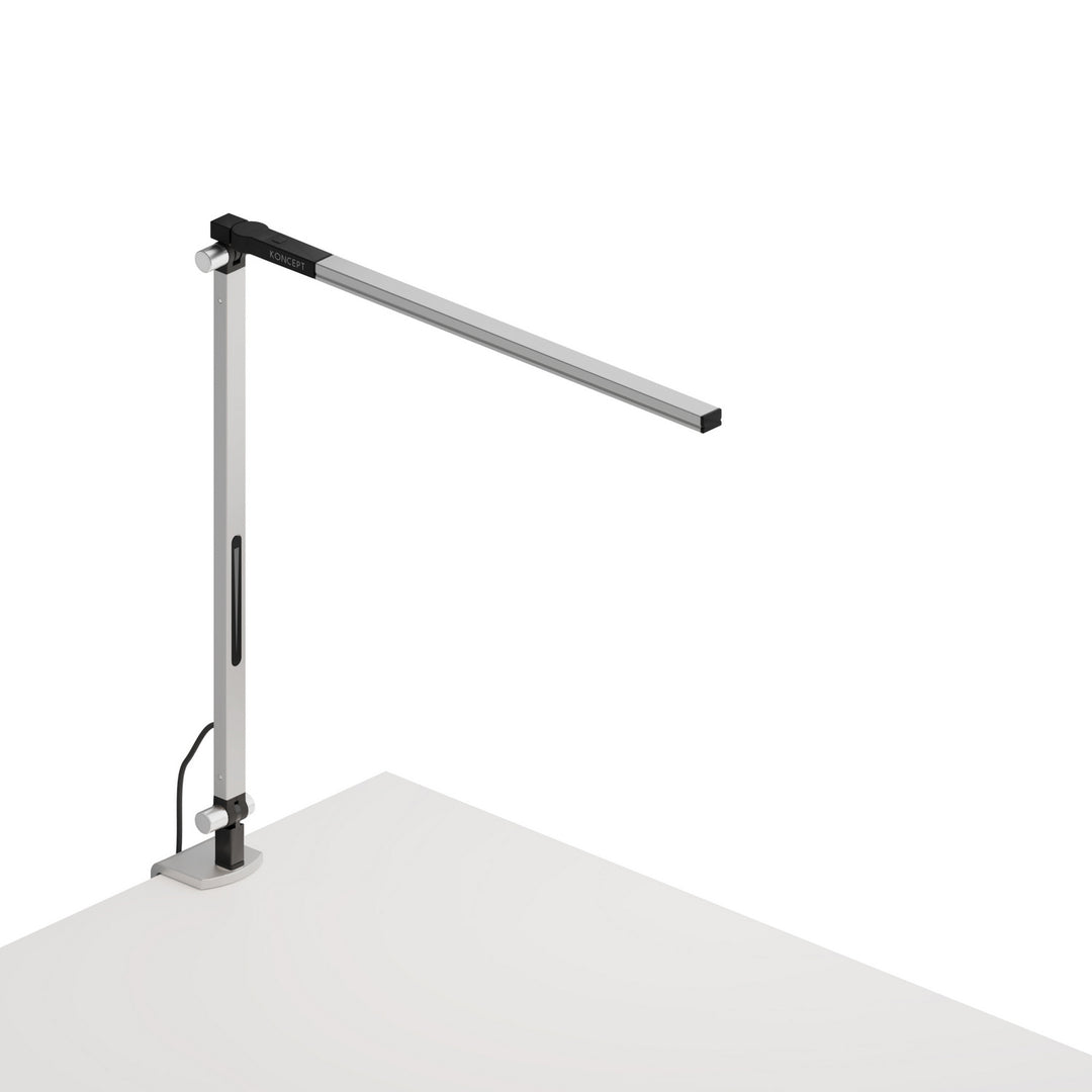 Koncept Lighting AR1100-CD-SIL-CLP Modern Z-Bar Lamp Silver