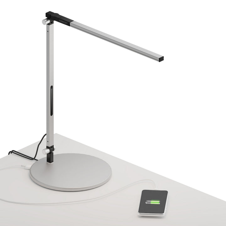 Koncept Lighting AR1100-CD-SIL-USB  Z-Bar Lamp Silver