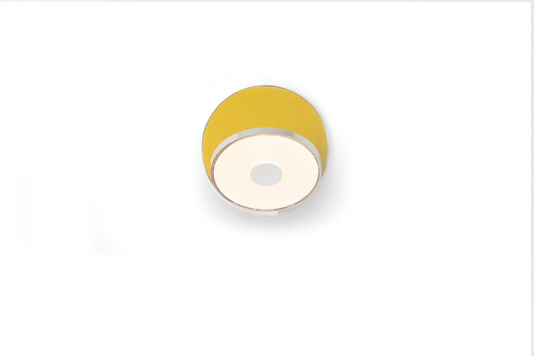 Koncept Gravy GRW-S-CRM-HDF-PI Wall Sconce Light - Chrome Body, Honeydew (Felt)