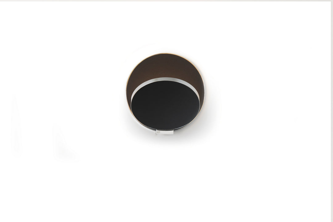 Koncept Gravy GRW-S-CRM-MBK-PI Wall Sconce Light - Chrome Body, Metallic Black