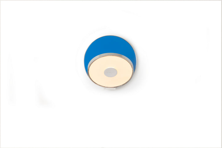 Koncept Gravy GRW-S-CRM-MBL-PI Wall Sconce Light - Chrome Body, Matte Blue