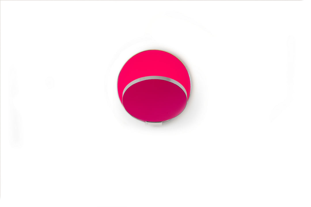 Koncept Gravy GRW-S-CRM-MHP-HW Wall Sconce Light - Chrome Body, Matte Hot Pink