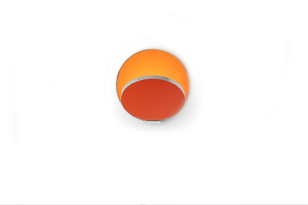 Koncept Gravy GRW-S-CRM-MOR-PI Wall Sconce Light - Chrome Body, Matte Orange