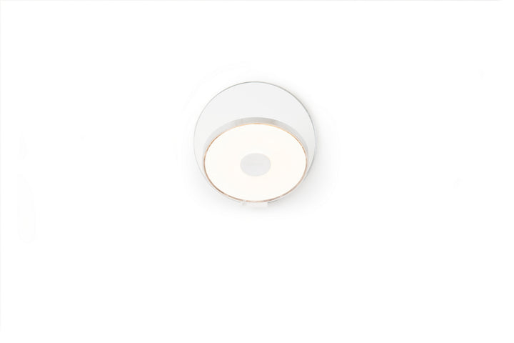 Koncept Gravy GRW-S-CRM-MWT-HW Wall Sconce Light - Chrome Body, Matte White