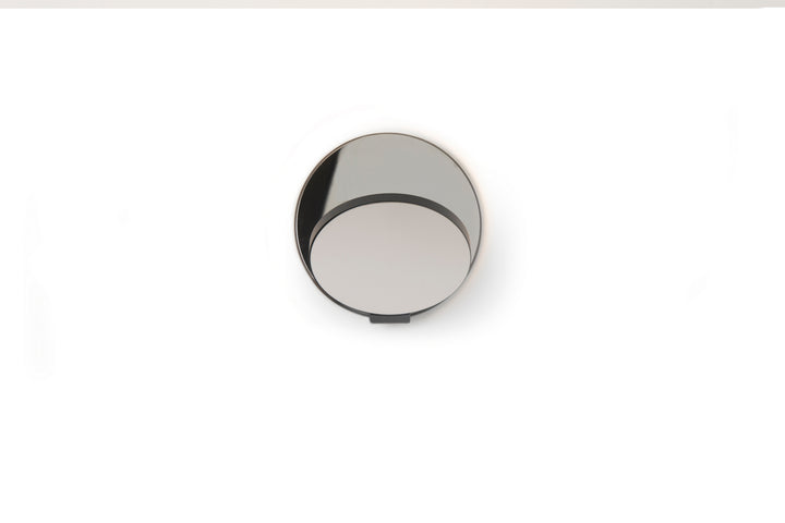 Koncept Gravy GRW-S-MBK-CRM-HW Wall Sconce Light - Metallic Black Body, Chrome