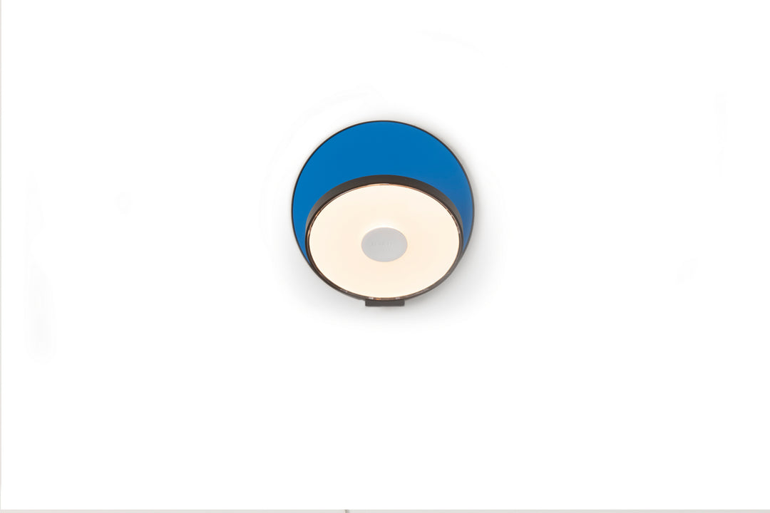 Koncept Gravy GRW-S-MBK-MBL-HW Wall Sconce Light - Metallic Black Body, Matte Blue