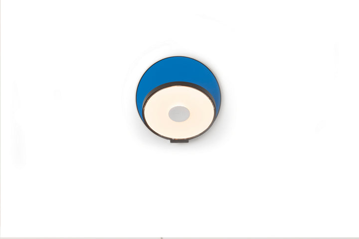 Koncept Gravy GRW-S-MBK-MBL-HW Wall Sconce Light - Metallic Black Body, Matte Blue